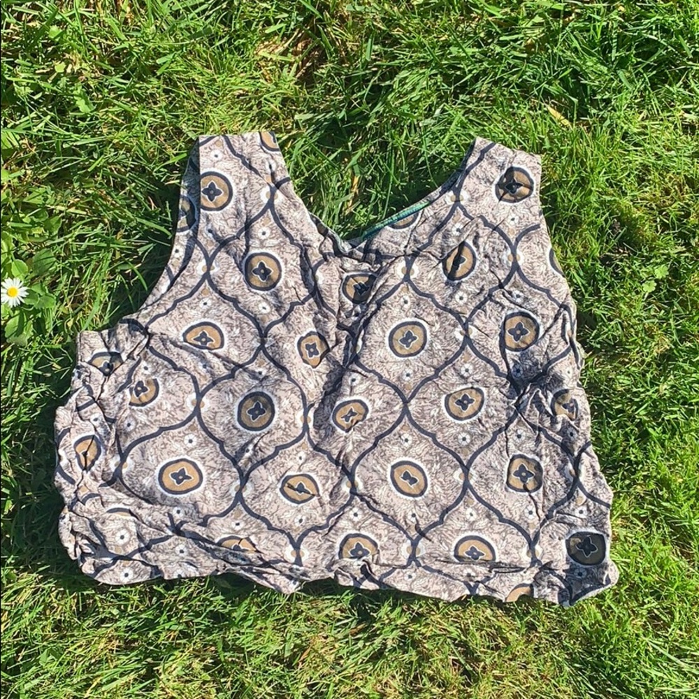 Ethnic print crop top